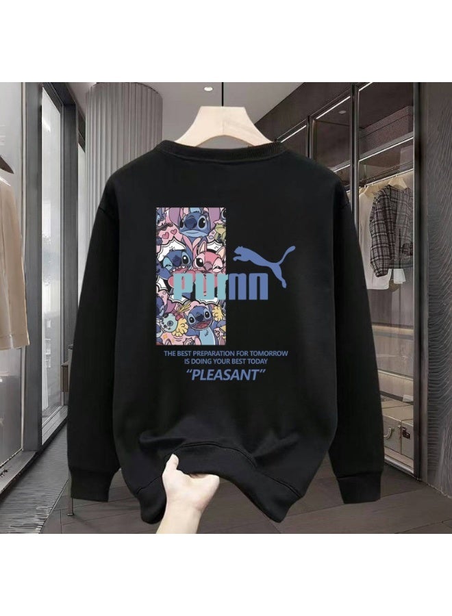 PUMA x Stitch Co-branded Black Streetwear , Street Sporty Style Size S - Image 1